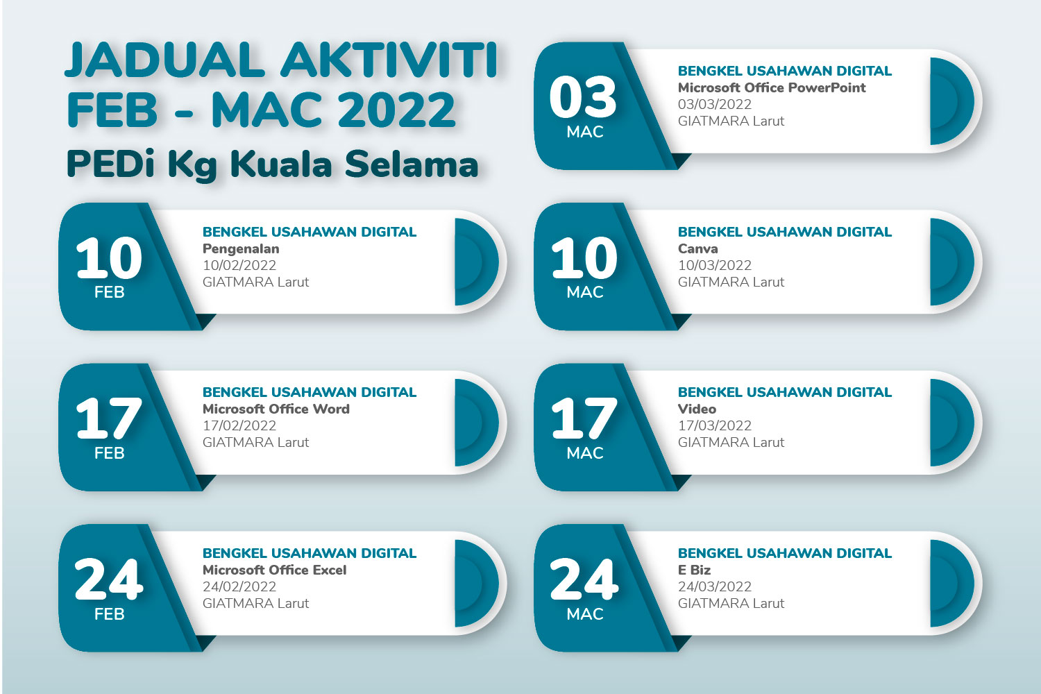 jadual aktiviti 2022 022022