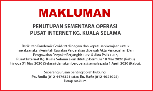 NOTIS PENUTUPAN PI Covid 19